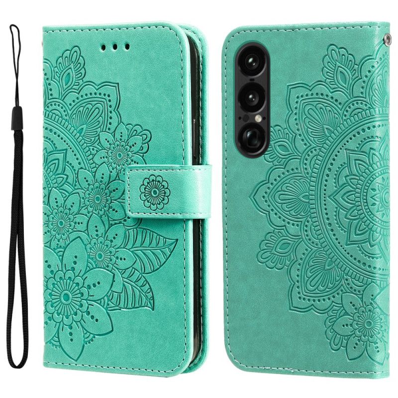 Lærdeksel Folio Deksel Sony Xperia 1 Vii Mandala-trykk