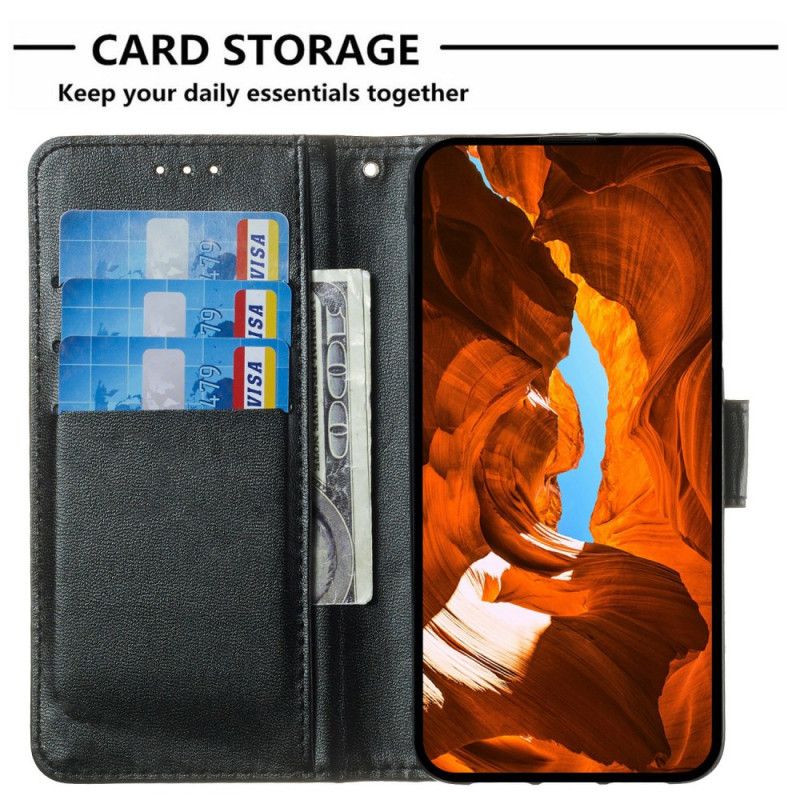 Lærdeksel Folio Deksel Sony Xperia 1 Vii Mobildeksel Monokrom