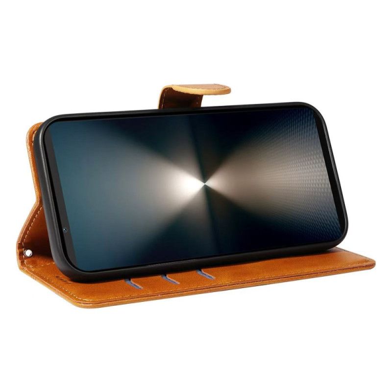 Lærdeksel Folio Deksel Sony Xperia 1 Vii Mobildeksel T-linjer