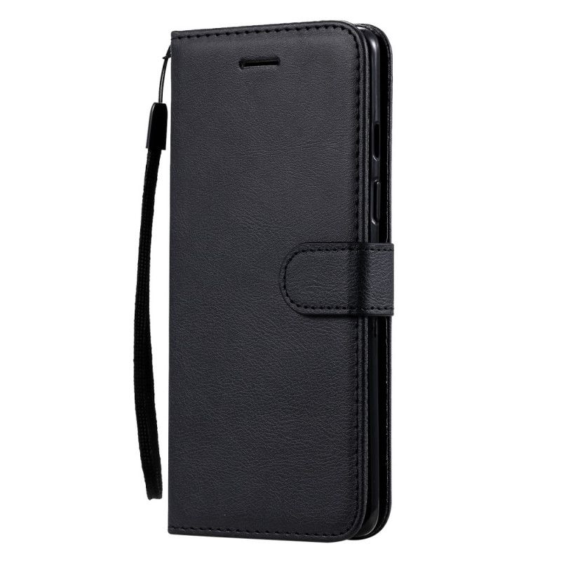 Folio Deksel OnePlus 8 Svart Skinneffekt Med Tanga Anti-fall