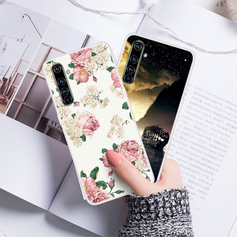Deksel Realme 6 Frihetsblomster