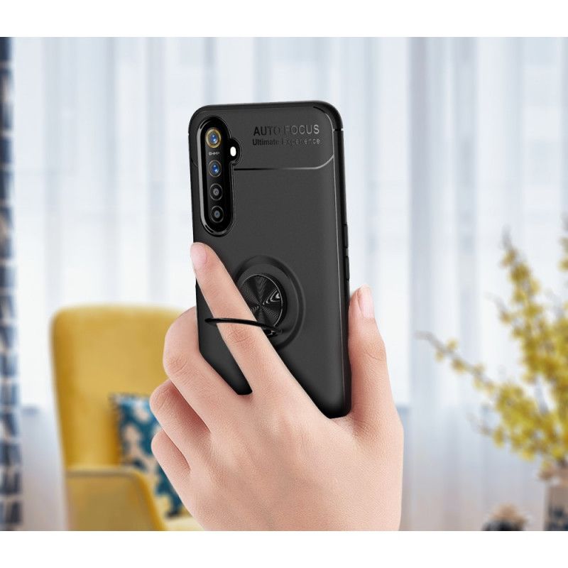 Deksel Realme 6 Svart Mobildeksel Roterende Ring