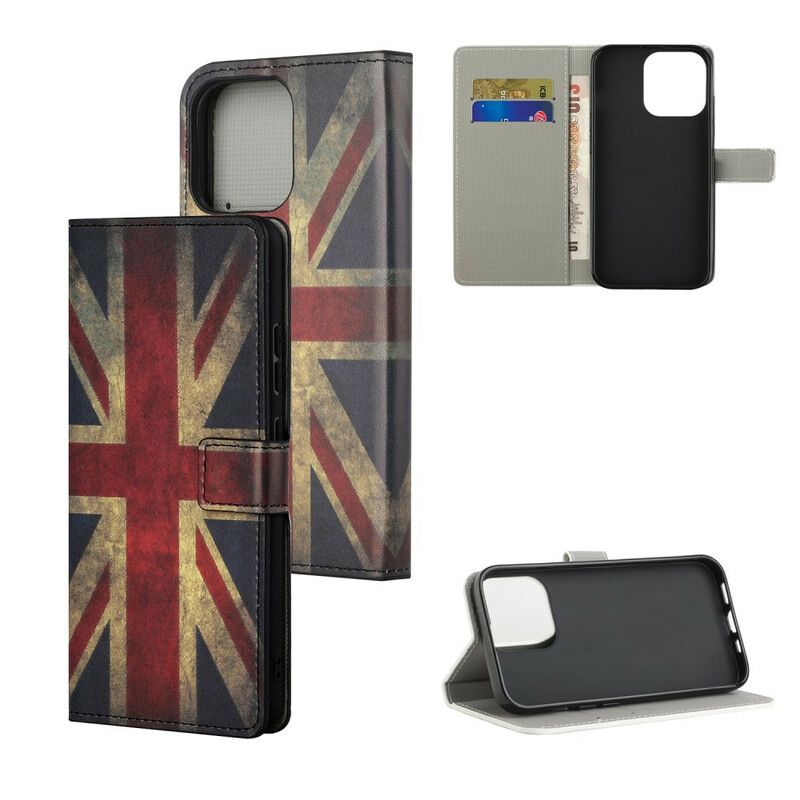 Folio Deksel iPhone 13 Pro England Flagg