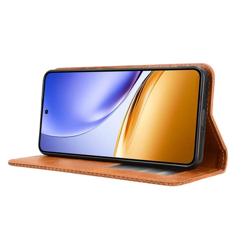 Folio Deksel Lær Realme 14 5g Vintage Kant