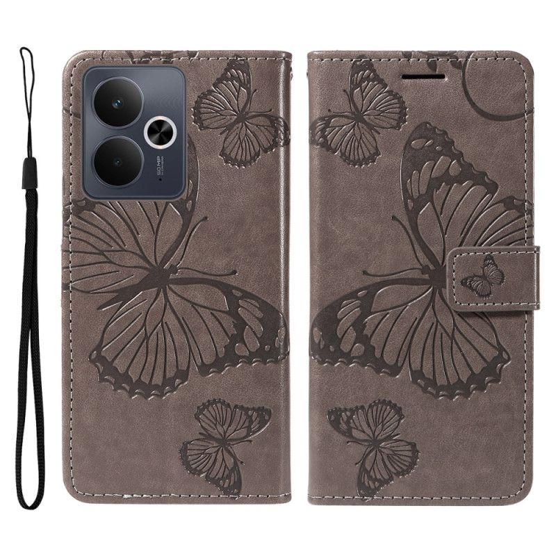 Folio Deksel Realme 14 5g Kjempestore Sommerfugler