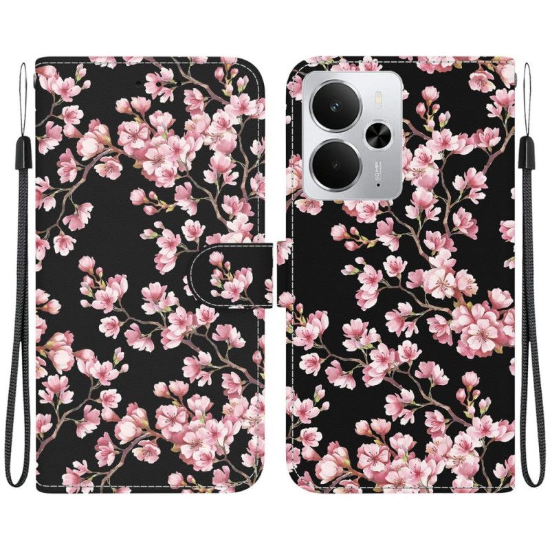 Folio Deksel Realme 14 5g Plommeblomster