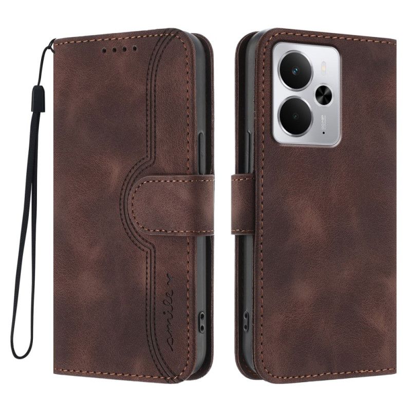 Folio Deksel Til Realme 14 5g Hjertesmil