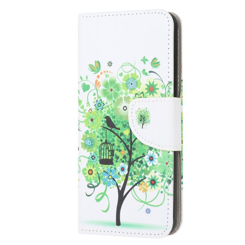 Folio Deksel for Xiaomi Poco M3 Blomstrende Tre