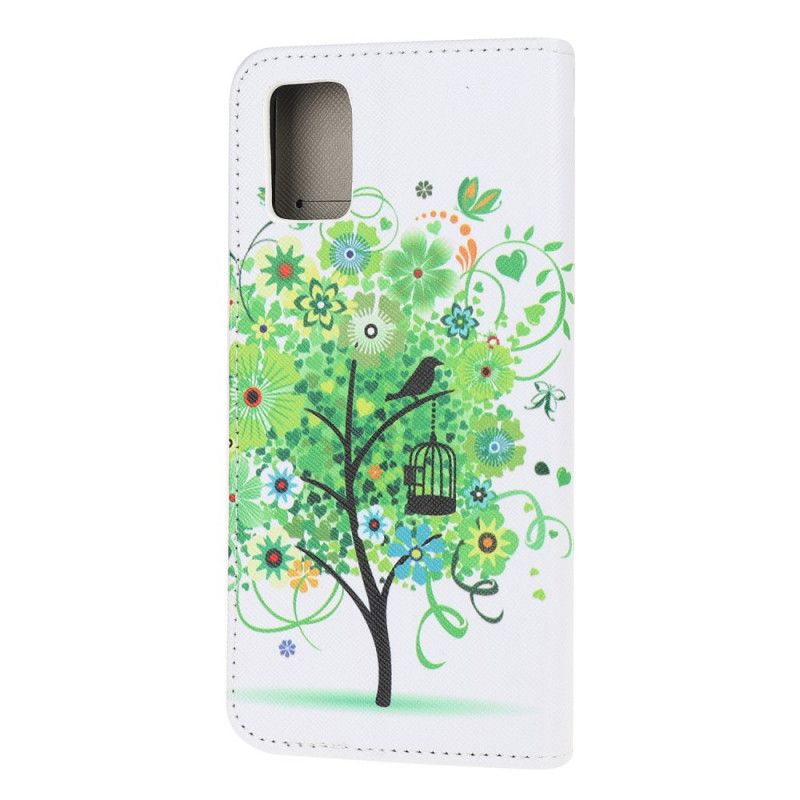 Folio Deksel for Xiaomi Poco M3 Blomstrende Tre