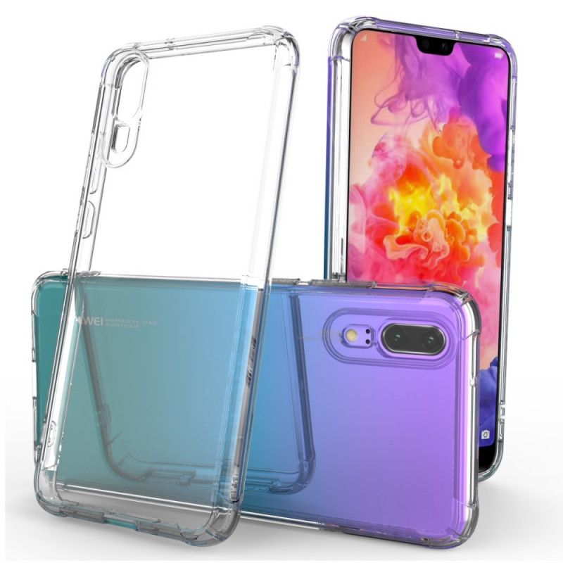Deksel Huawei P20 Gjennomsiktig Gjennomsiktige Leeu-Beskyttelsesputer