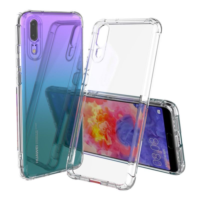Deksel Huawei P20 Gjennomsiktig Gjennomsiktige Leeu-Beskyttelsesputer