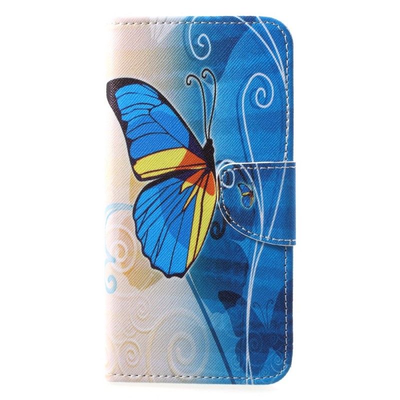 Folio Deksel Huawei P20 Lilla Sommerfugler