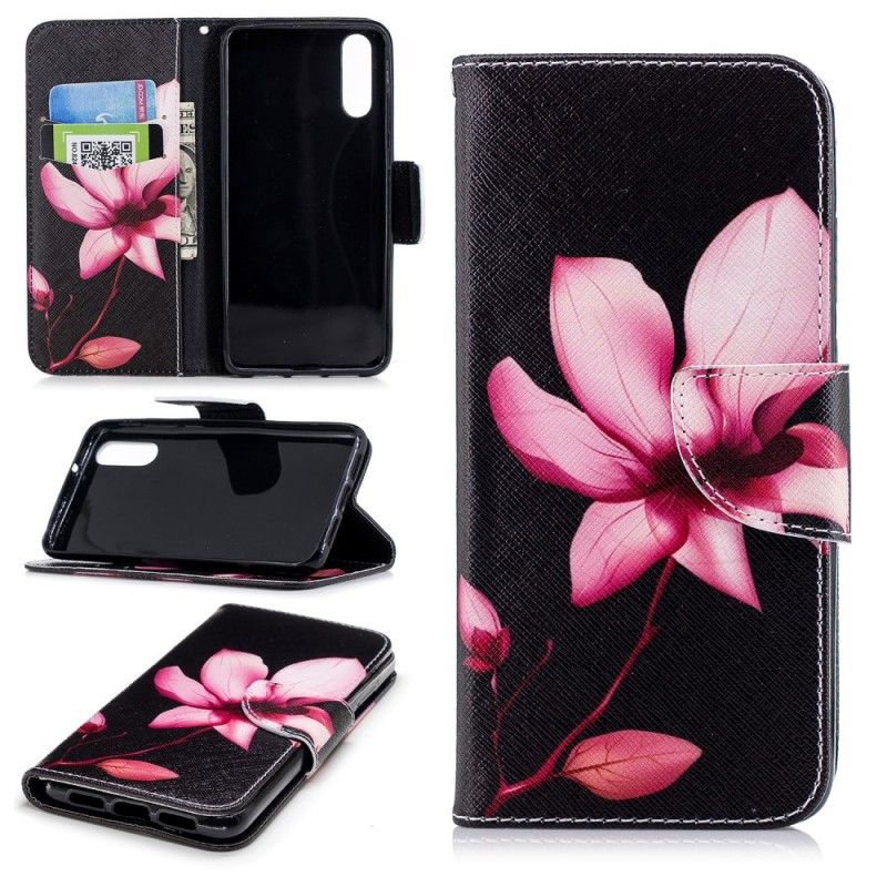 Folio Deksel Huawei P20 Rosa Blomst
