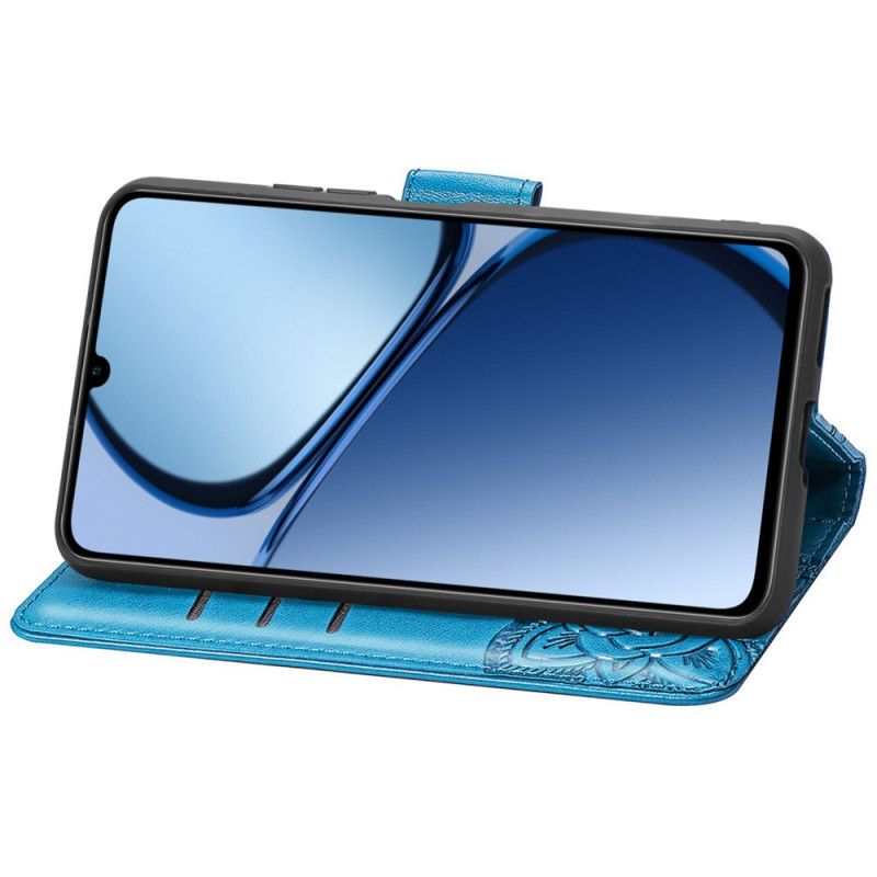 Lærdeksel Folio Deksel Realme Note 60x Mobildeksel Barokk Sommerfugl