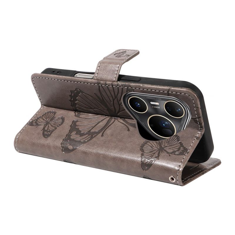 Lærdeksel Folio Deksel Huawei Pura 80 Ultra Store Sommerfugler