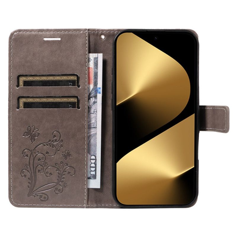 Lærdeksel Folio Deksel Huawei Pura 80 Ultra Store Sommerfugler