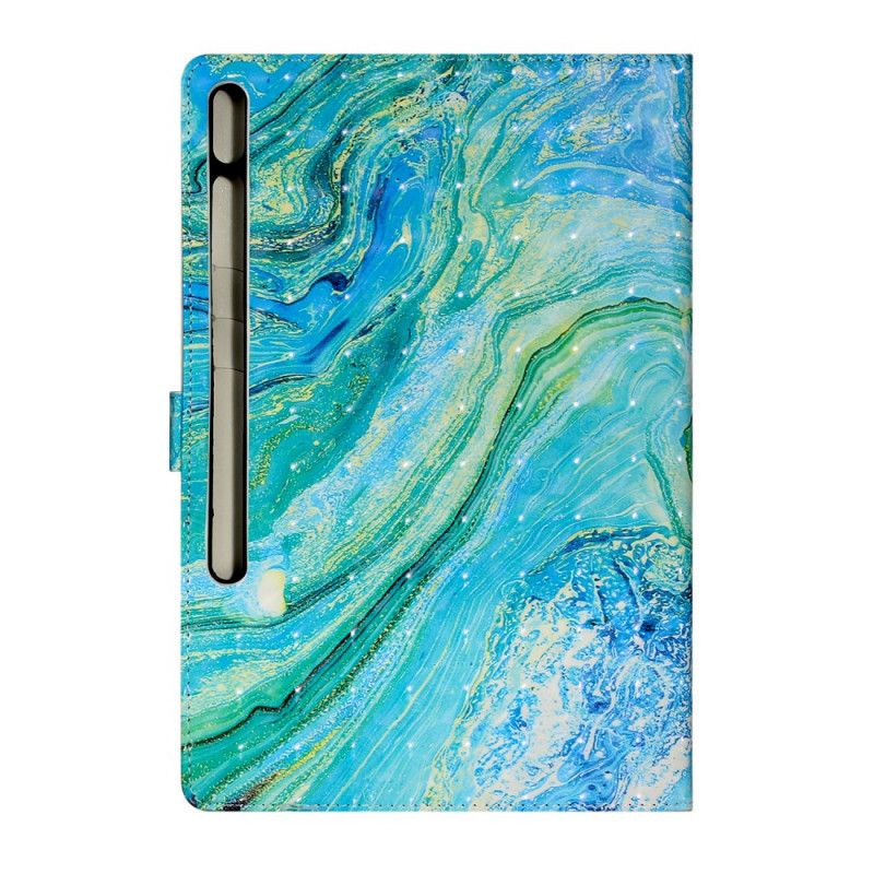 Folio Deksel Samsung Galaxy Tab S7 Plus Grønn Bølge