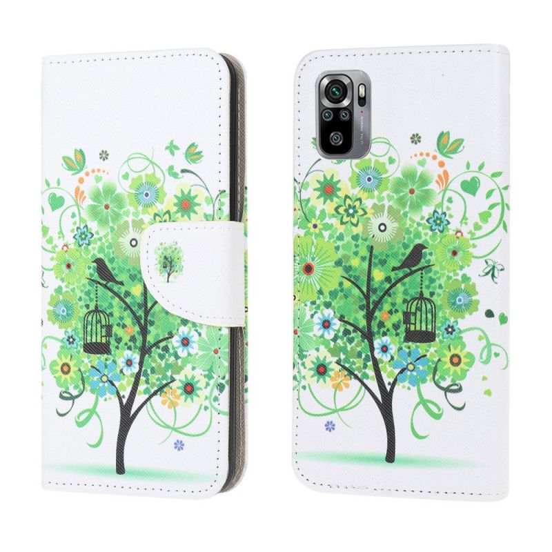 Folio Deksel Xiaomi Redmi Note 10 / Note 10S Grønt Tre