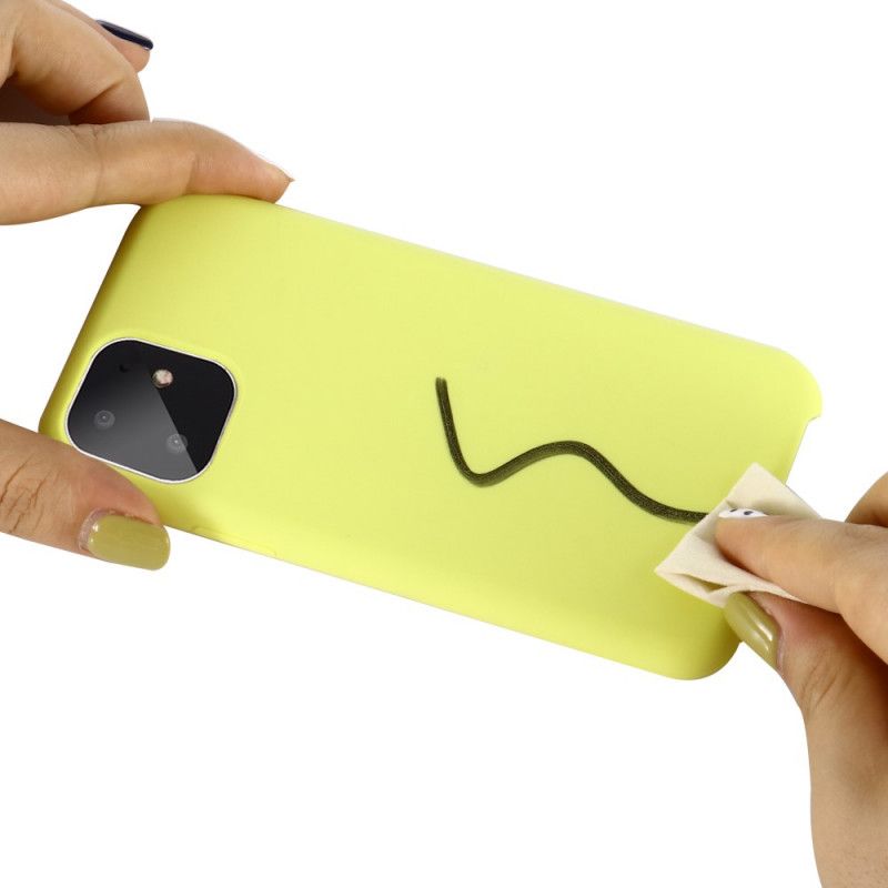 Deksel iPhone 11 Svart Flytende Silikon