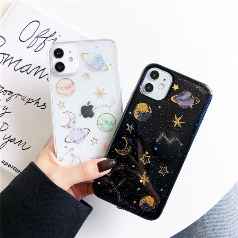 Deksel iPhone 11 Svart Planeter