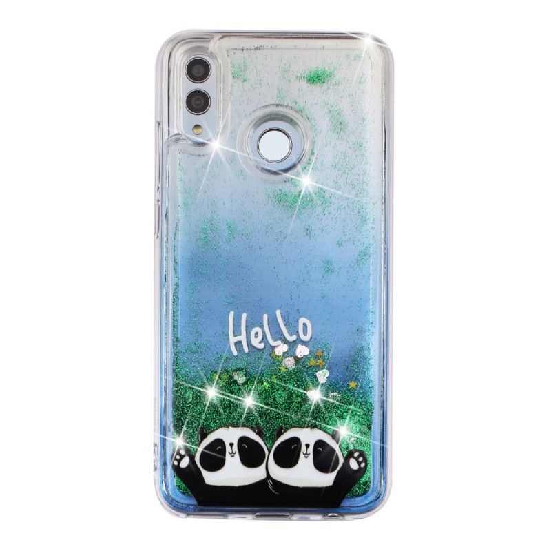 Deksel Honor 10 Lite Mobildeksel Hallo Panda Glitter