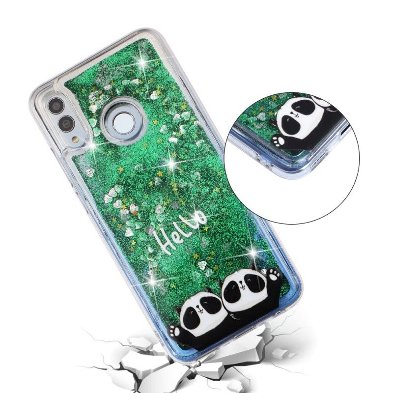 Deksel Honor 10 Lite Mobildeksel Hallo Panda Glitter