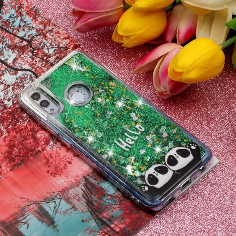 Deksel Honor 10 Lite Mobildeksel Hallo Panda Glitter
