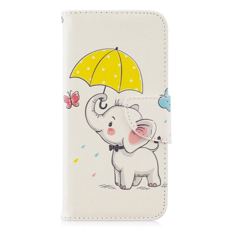 Folio Deksel Honor 10 Lite Baby Elefant Anti-fall