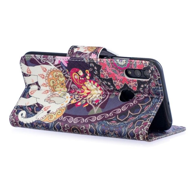 Folio Deksel Honor 10 Lite Etnisk Elefantmandala Anti-fall