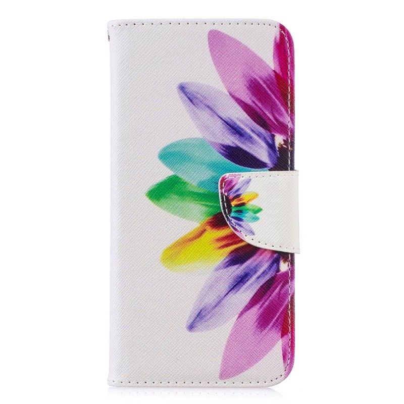 Lærdeksel Folio Deksel Honor 10 Lite Mobildeksel Akvarellblomst