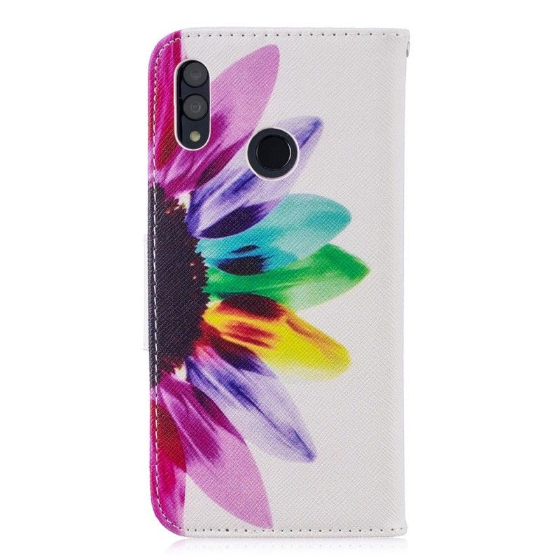 Lærdeksel Folio Deksel Honor 10 Lite Mobildeksel Akvarellblomst