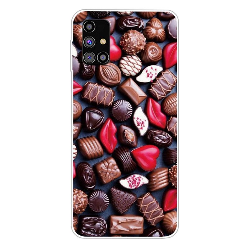 Deksel Samsung Galaxy M51 Brun Fleksibel Sjokolade