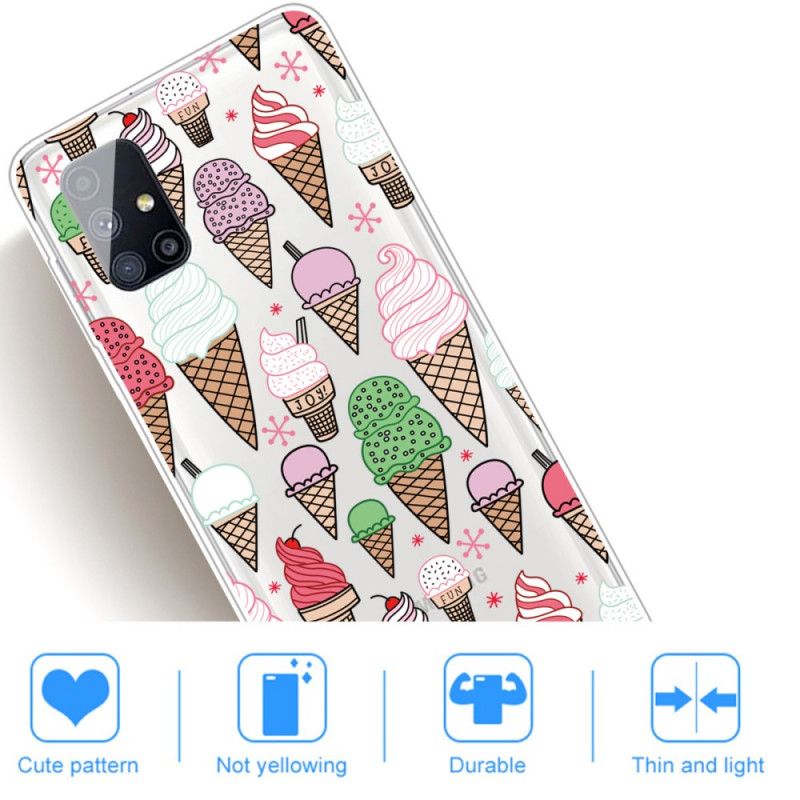 Deksel Samsung Galaxy M51 Fløteis