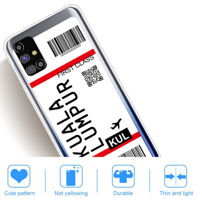 Deksel Samsung Galaxy M51 Ombordstigningskort Til Kuala Lumpur