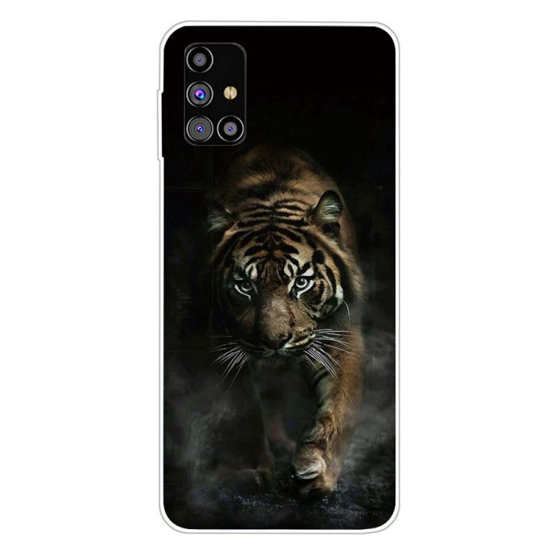 Deksel Samsung Galaxy M51 Svart Fleksibel Tiger Anti-fall