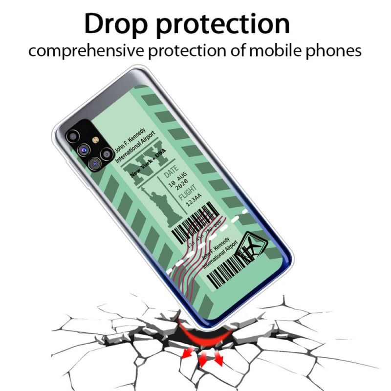 Deksel Samsung Galaxy M51 Svart Ombordstigningskort Til New York