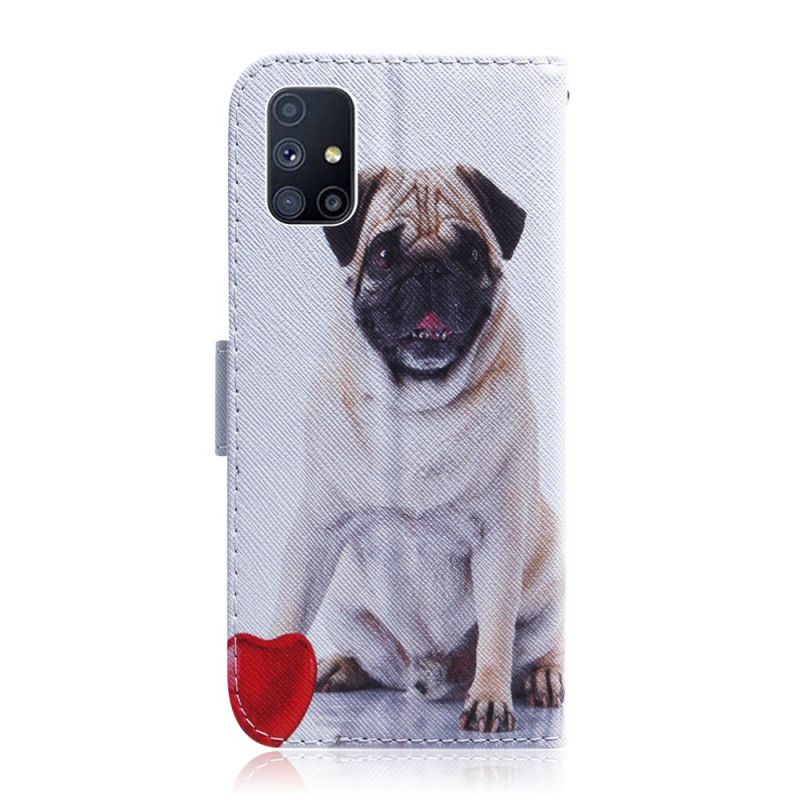 Folio Deksel for Samsung Galaxy M51 Mopshund