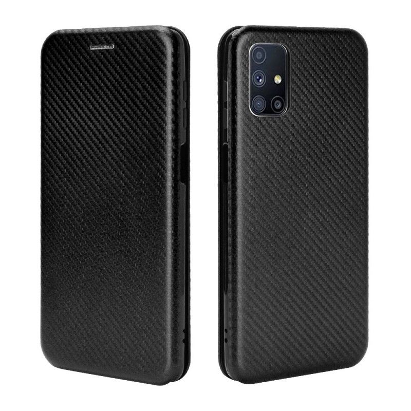 Folio Deksel for Samsung Galaxy M51 Svart Karbonfiber