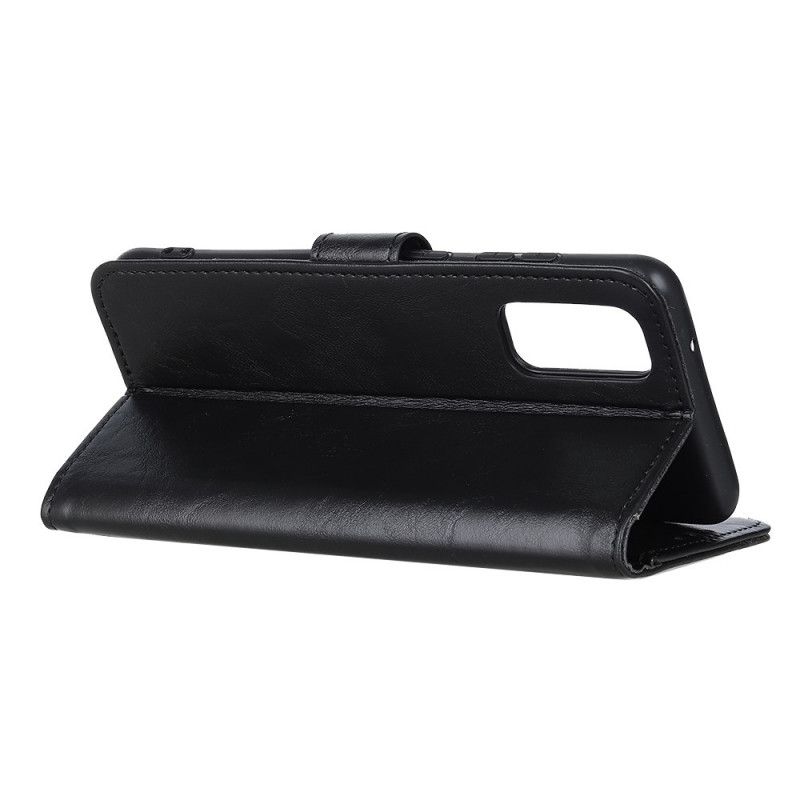 Folio Deksel Samsung Galaxy M51 Svart Bison Skinn-Effekt