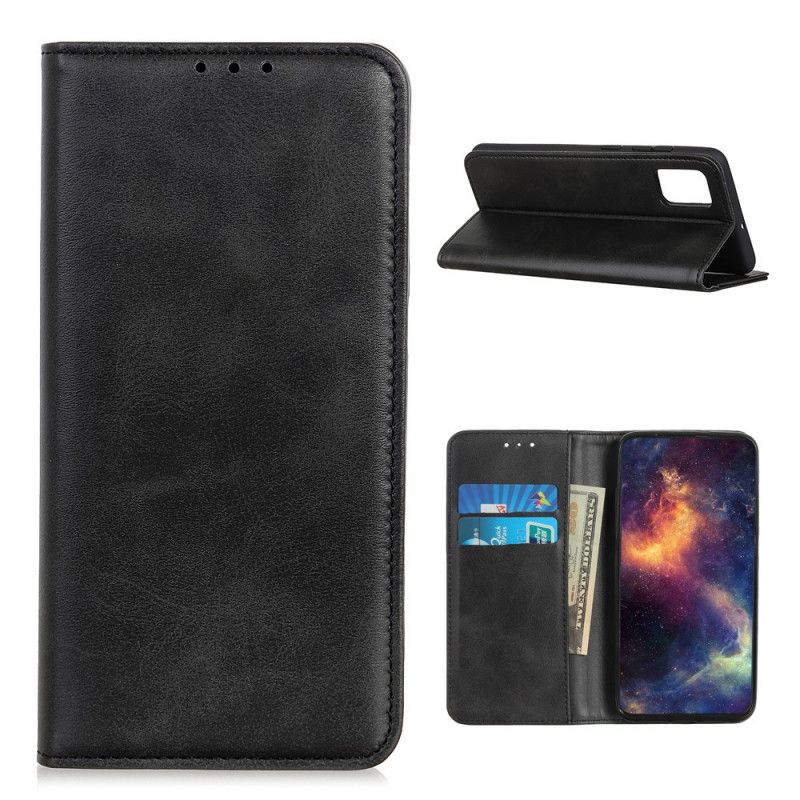 Folio Deksel Samsung Galaxy M51 Svart Delt Skinn