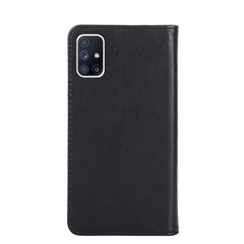 Folio Deksel Samsung Galaxy M51 Svart Nagleskinnstil Anti-fall