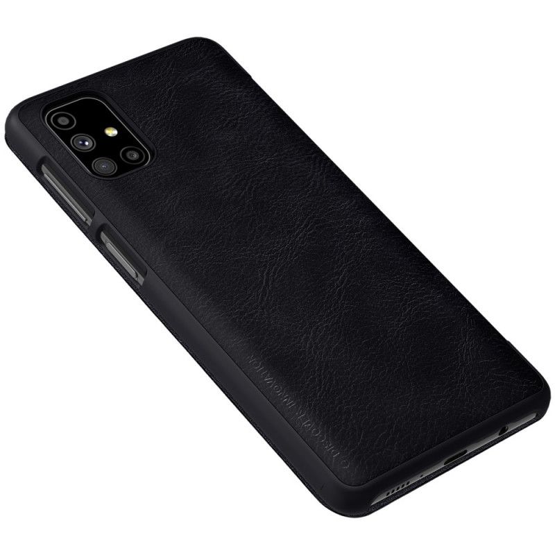 Folio Deksel Samsung Galaxy M51 Svart Nillkin Qin-Serien