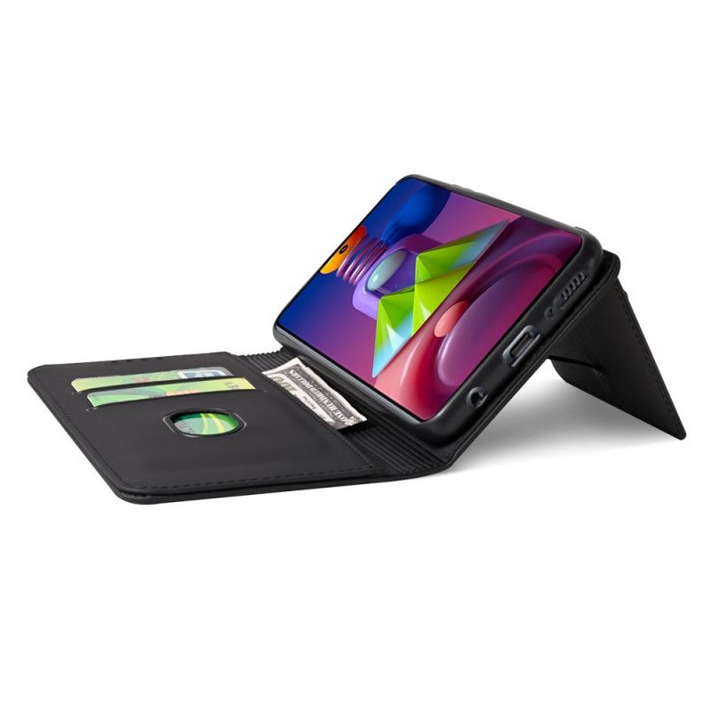 Folio Deksel Samsung Galaxy M51 Svart Støttekortholder