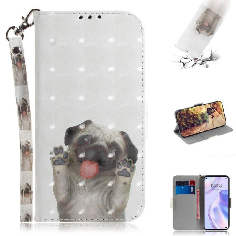 Folio Deksel for Huawei P40 Lite 5G Elsker Hunden Min Med Tanga