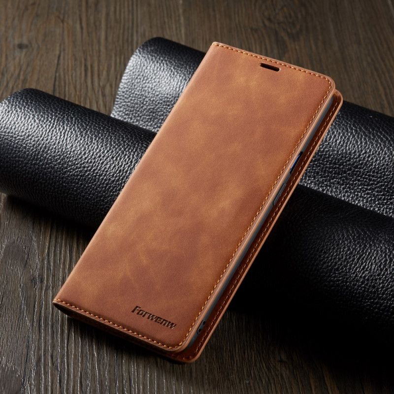 Folio Deksel OnePlus 7 Svart Forwenn Skinneffekt