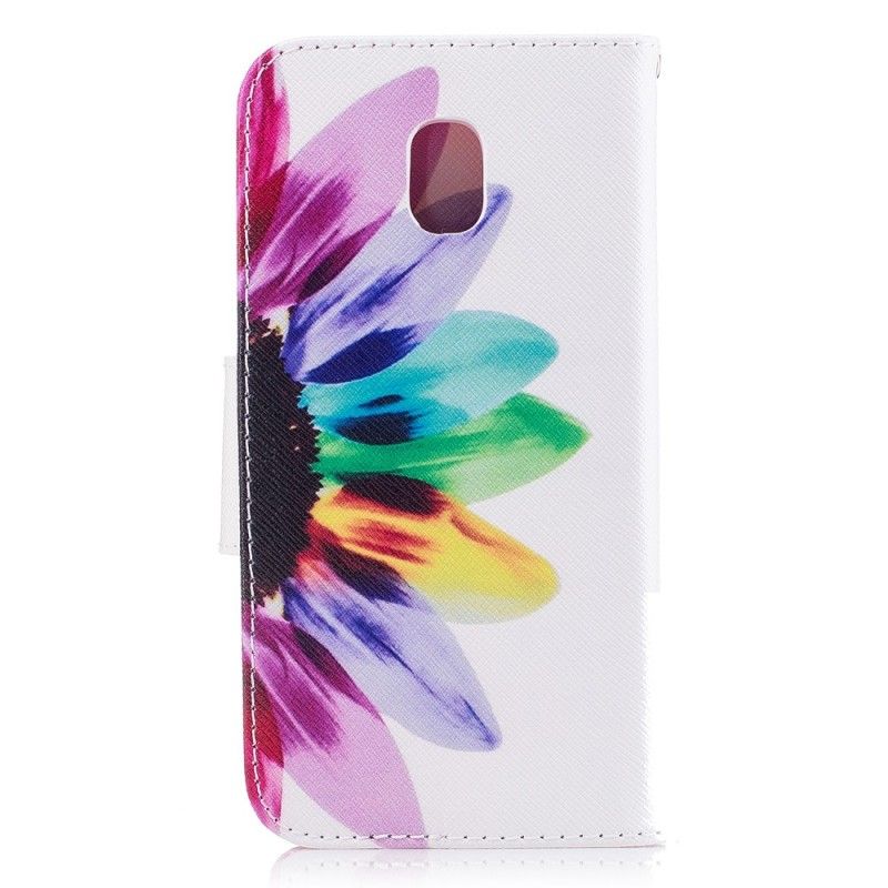 Folio Deksel for Samsung Galaxy J7 2017 Akvarellblomst
