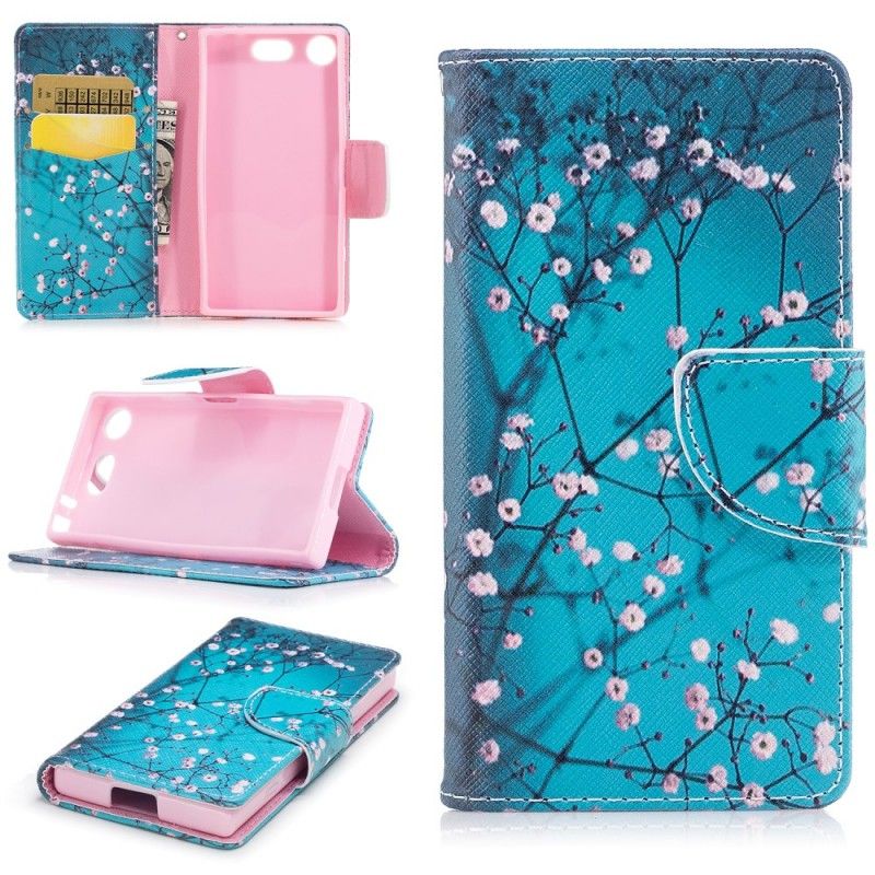Folio Deksel Sony Xperia XZ1 Compact Blomstrende Tre