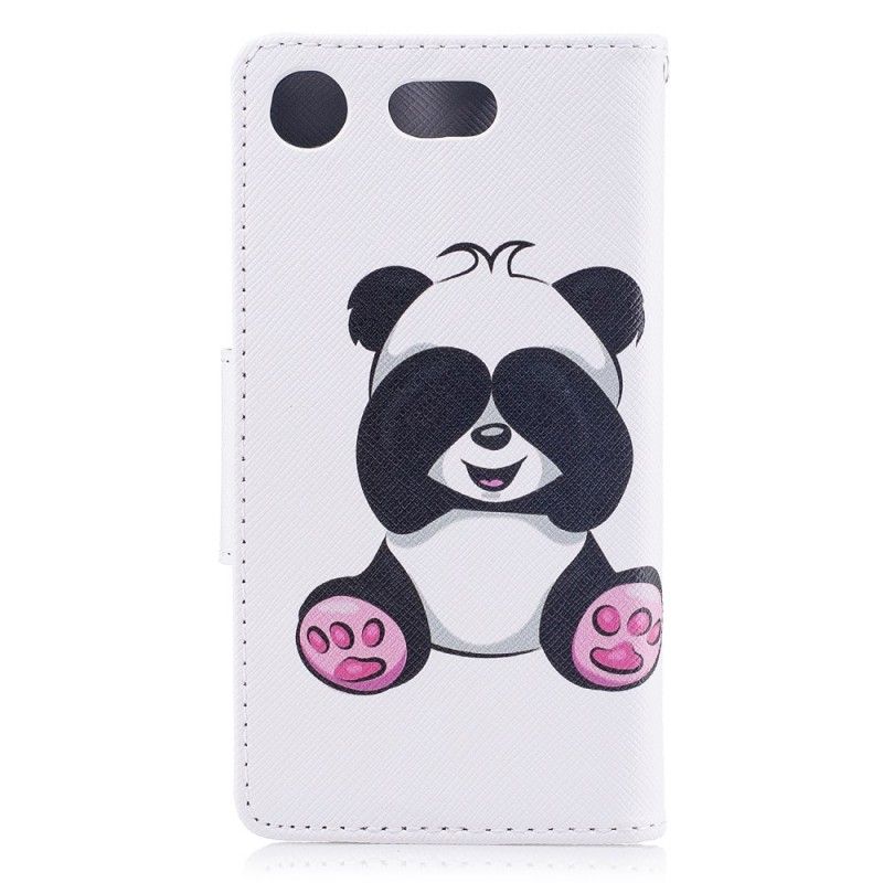 Lærdeksel Folio Deksel Sony Xperia XZ1 Compact Morsom Panda