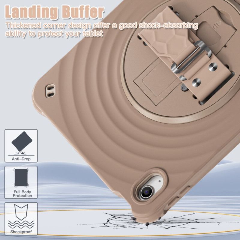 Deksel iPad (2025) 360-graders Roterende Stativ Og Skulderstropp Beskyttelse Deksel