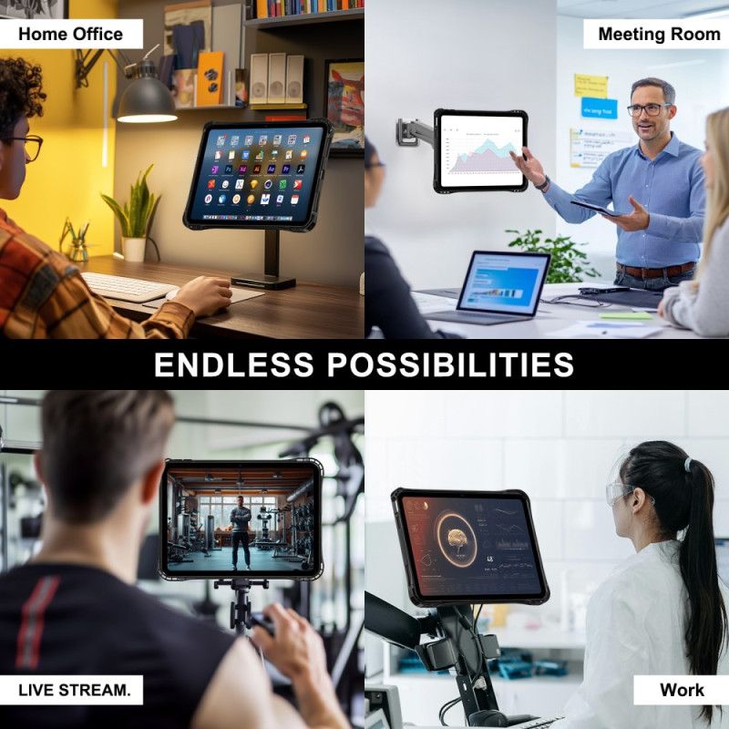 Deksel iPad (2025) Gjennomsiktig Integrert Stativ